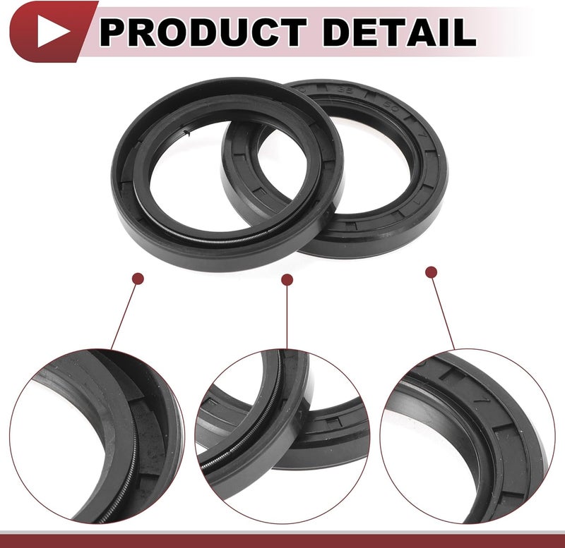 HEROFFIX 5 Pcs Rotary Shaft Seal High Pressure Oil Seal 35x50x7mm Black Nitrile 70 Durometer Rubber - Image 5